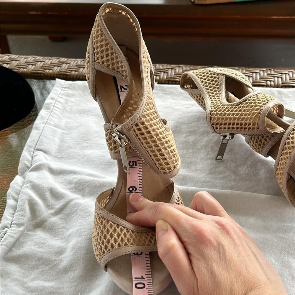 Burberry Neutral Tone Mesh Stiletto Platform Sandal EU40 - Picture 12 of 12